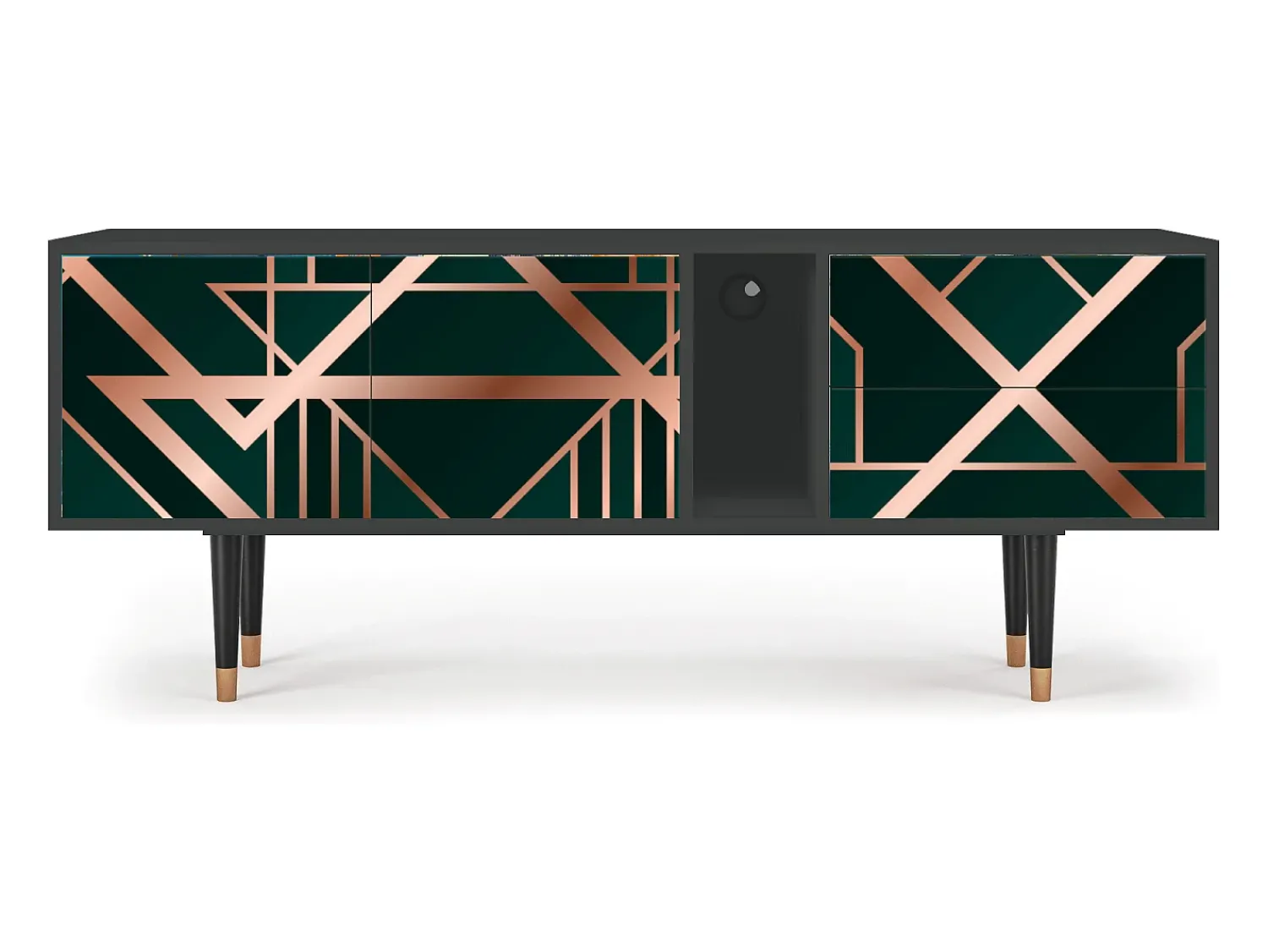 Móvel De Tv| Mueble de TV - 170х69х48 cm - T1 - Emerald Gatsby, Antracite Cinza antracite