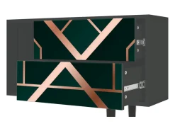 Móvel De Tv| Mueble de TV - 170х69х48 cm - T1 - Emerald Gatsby, Antracite Cinza antracite