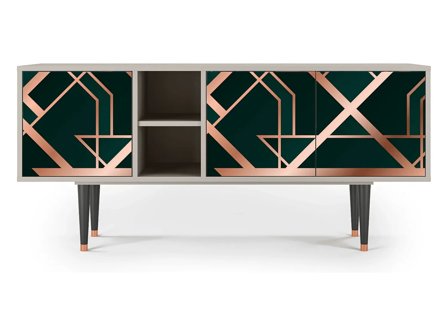 Móvel De Tv| Mueble de TV - 150х69х41 cm - T5 - Emerald Gatsby, Areia Bege
