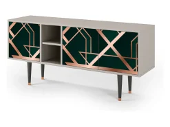 Móvel De Tv| Mueble de TV - 150х69х41 cm - T5 - Emerald Gatsby, Areia Bege