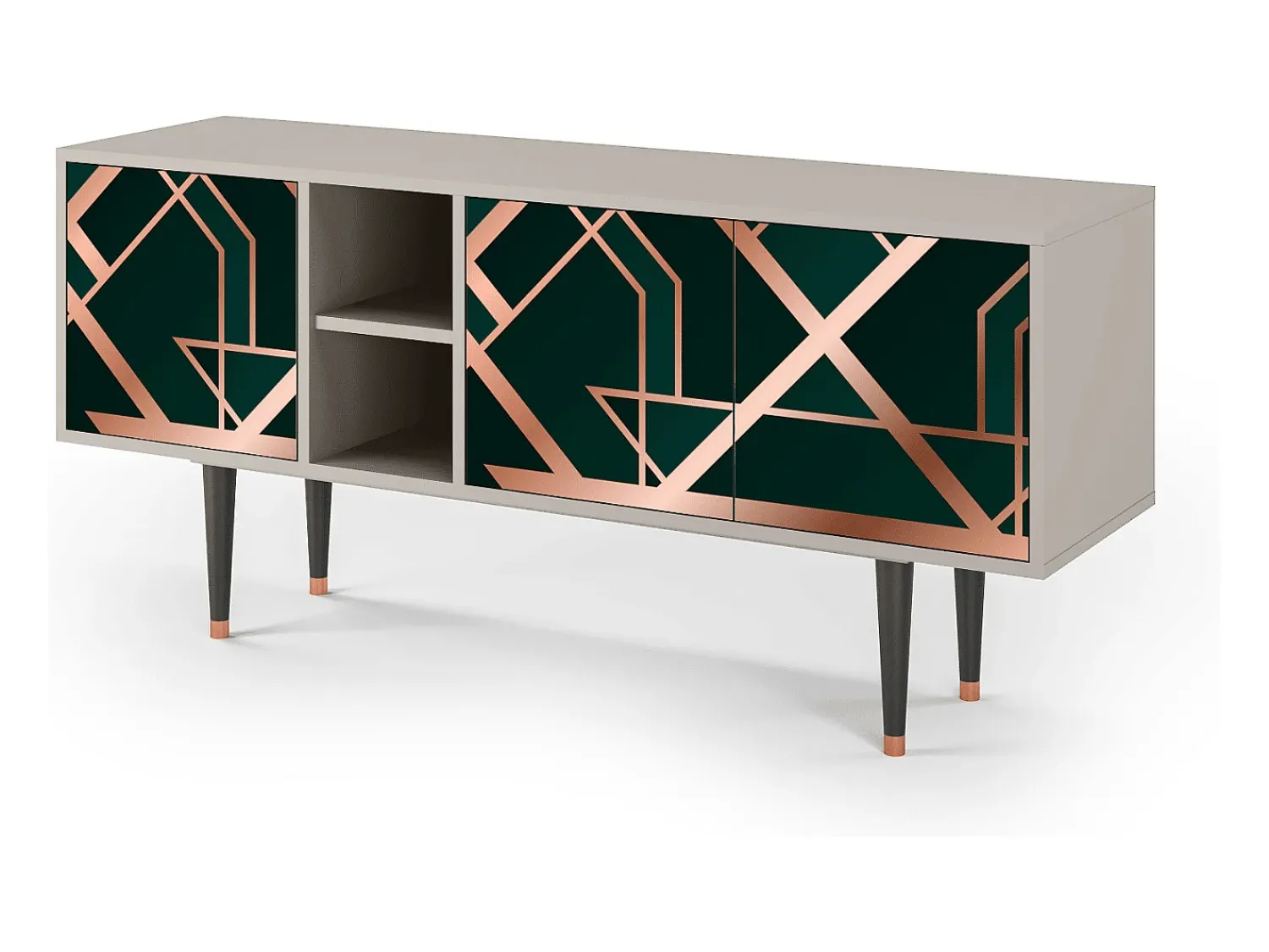 Móvel De Tv| Mueble de TV - 150х69х41 cm - T5 - Emerald Gatsby, Areia Bege