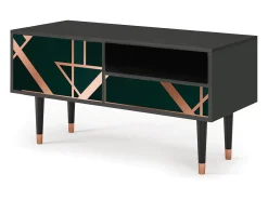 Móvel De Tv* Mueble de TV - 115х59х48 cm - T3 - Emerald Gatsby, Antracite Cinza antracite