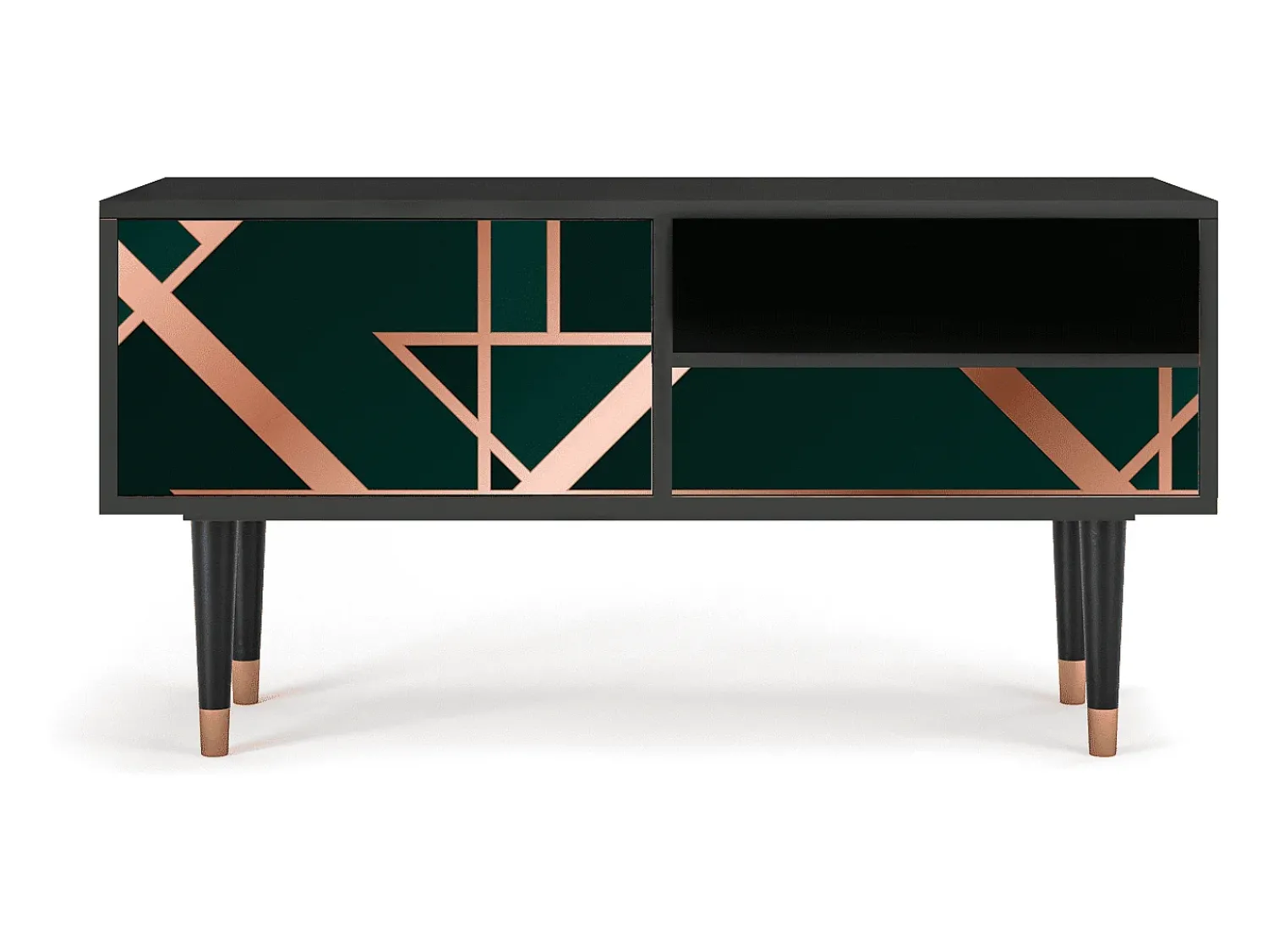 Móvel De Tv* Mueble de TV - 115х59х48 cm - T3 - Emerald Gatsby, Antracite Cinza antracite
