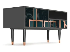 Móvel De Tv* Mueble de TV - 115х59х48 cm - T3 - Emerald Metro, Antracite Cinza antracite