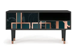 Móvel De Tv* Mueble de TV - 115х59х48 cm - T3 - Emerald Metro, Antracite Cinza antracite