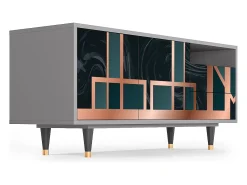Mueble de TV - 125х56х41 cm - T7 - Emerald Metro, Cinza^ Móvel De Tv