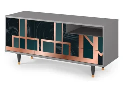 Mueble de TV - 125х56х41 cm - T7 - Emerald Metro, Cinza^ Móvel De Tv