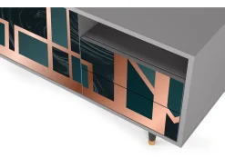 Mueble de TV - 125х56х41 cm - T7 - Emerald Metro, Cinza^ Móvel De Tv