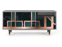 Mueble de TV - 125х56х41 cm - T7 - Emerald Metro, Cinza^ Móvel De Tv