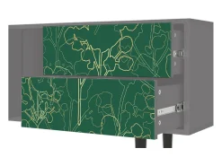 Móvel De Tv* Mueble de TV - 170х69х48 cm - T1 - Emerald Forest, Cinza Cinzento