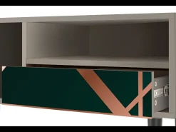 Móvel De Tv* Mueble de TV - 115х59х48 cm - T3 - Emerald Gatsby, Areia Bege