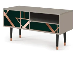 Móvel De Tv* Mueble de TV - 115х59х48 cm - T3 - Emerald Gatsby, Areia Bege