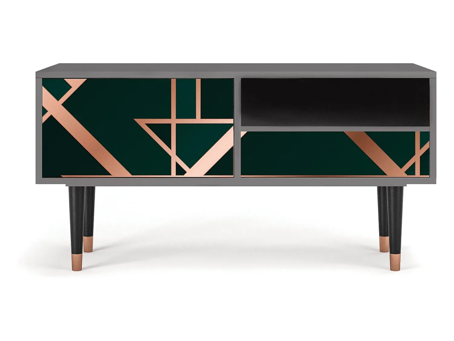 Móvel De Tv* Mueble de TV - 115х59х48 cm - T3 - Emerald Gatsby, Areia Bege