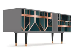 Mueble de TV - 170х69х48 cm - T1 - Emerald Metro, Cinza^ Móvel De Tv