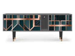 Mueble de TV - 170х69х48 cm - T1 - Emerald Metro, Cinza^ Móvel De Tv