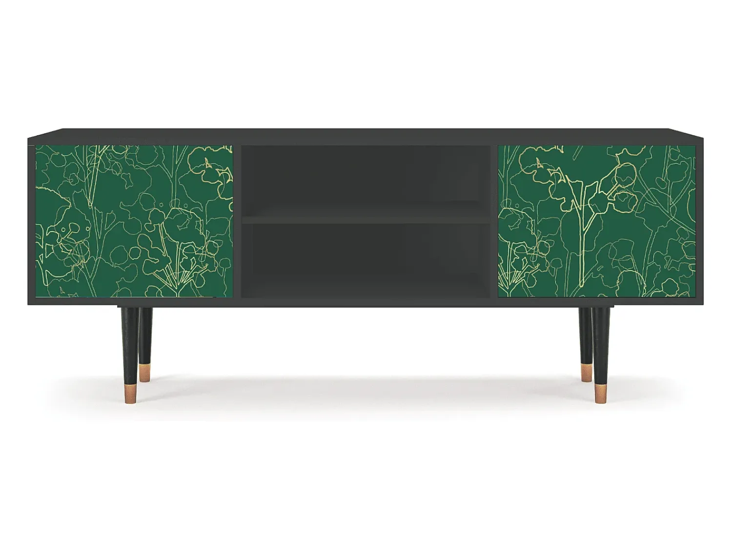 Mueble de TV - 170х69х48 cm - T2 - Emerald Forest, Antracite^ Móvel De Tv