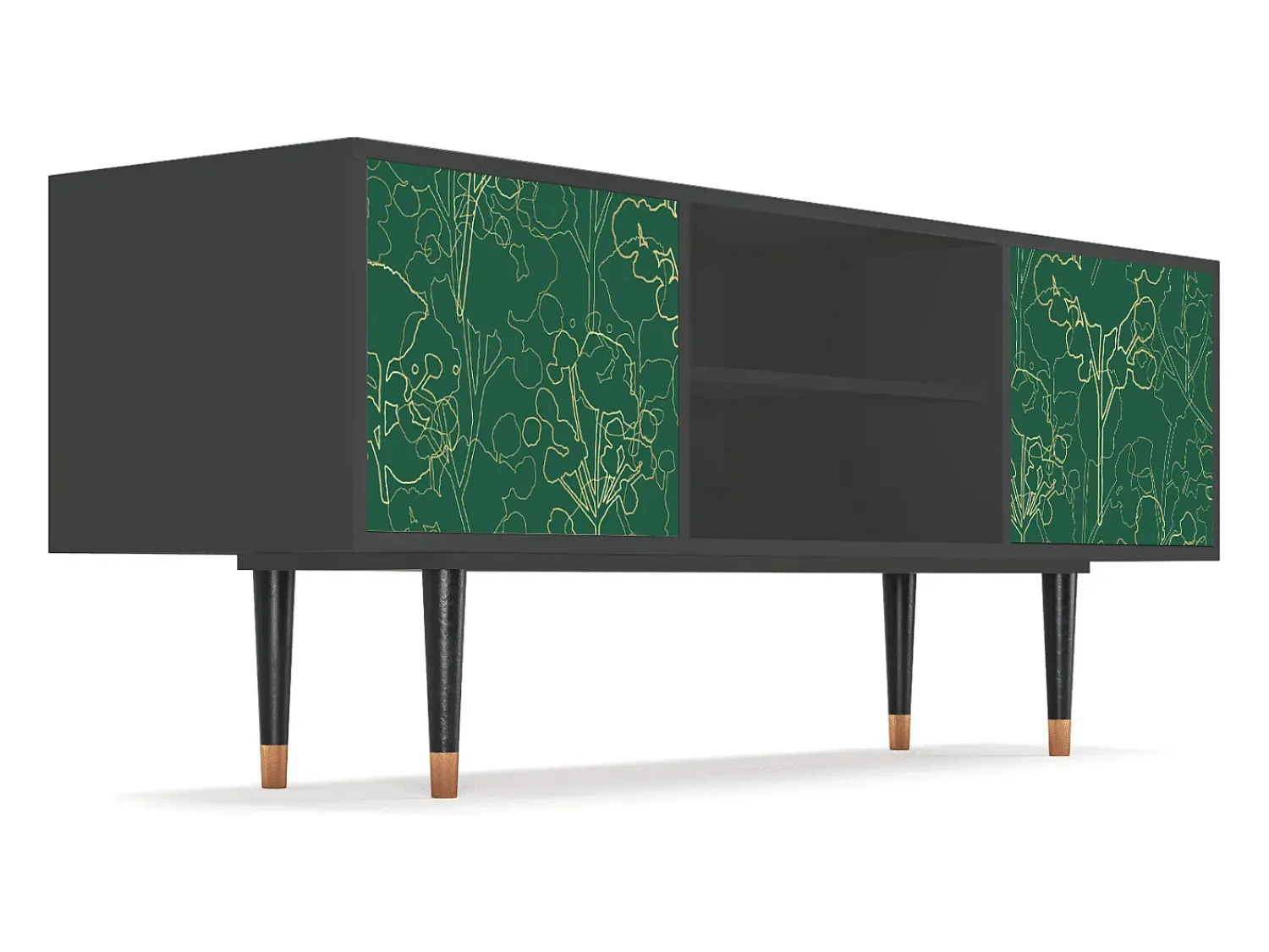Mueble de TV - 170х69х48 cm - T2 - Emerald Forest, Antracite^ Móvel De Tv