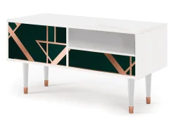 Móvel De Tv* Mueble de TV - 115х59х48 cm - T3 - Emerald Gatsby, Branco Bege