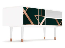 Móvel De Tv* Mueble de TV - 115х59х48 cm - T3 - Emerald Gatsby, Branco Bege