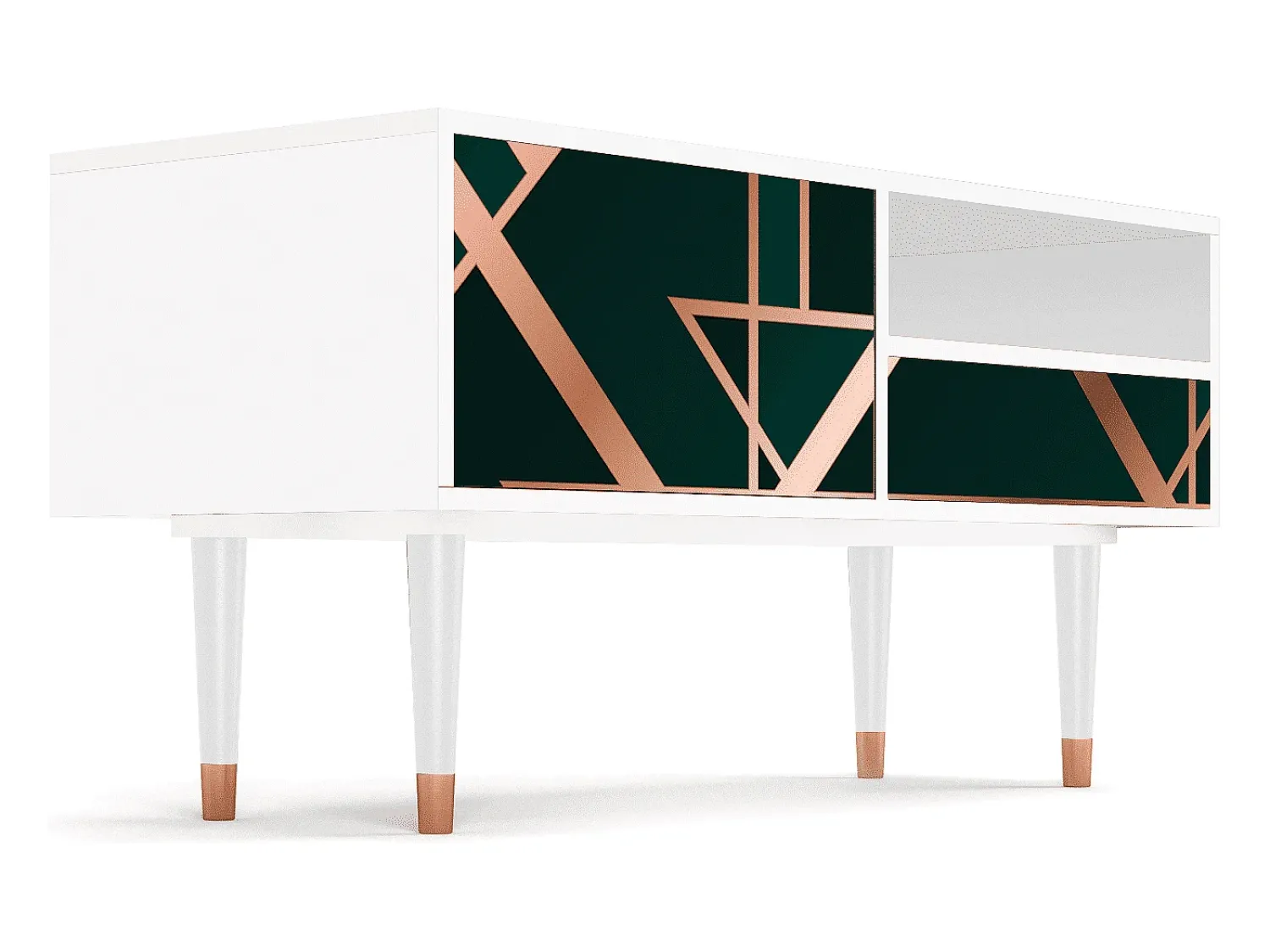 Móvel De Tv* Mueble de TV - 115х59х48 cm - T3 - Emerald Gatsby, Branco Bege