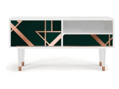 Móvel De Tv* Mueble de TV - 115х59х48 cm - T3 - Emerald Gatsby, Branco Bege