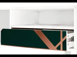 Móvel De Tv* Mueble de TV - 115х59х48 cm - T3 - Emerald Gatsby, Branco Bege