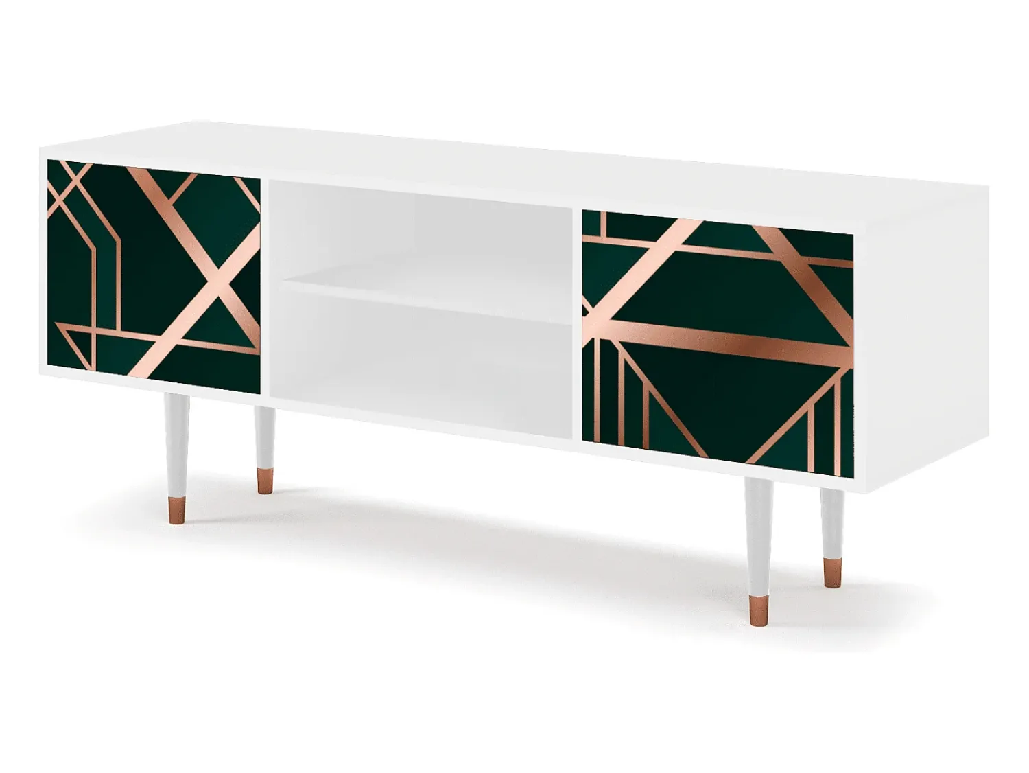 Móvel De Tv| Mueble de TV - 170х69х48 cm - T2 - Emerald Gatsby, Branco Bege