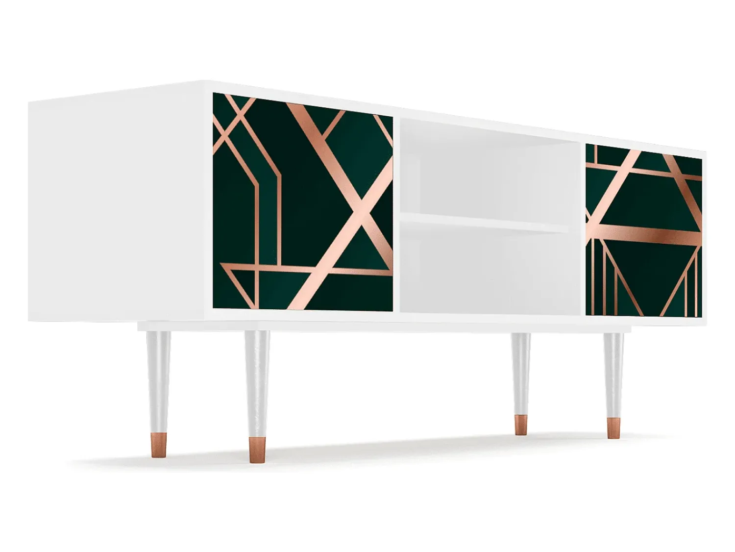 Móvel De Tv| Mueble de TV - 170х69х48 cm - T2 - Emerald Gatsby, Branco Bege
