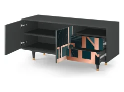 Online Mueble de TV - 125х56х41 cm - T7 - Emerald Metro, Antracite Cinza antracite