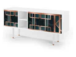 Mueble de TV - 150х69х41 cm - T5 - Emerald Metro, Branco^ Móvel De Tv