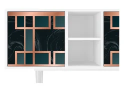 Mueble de TV - 150х69х41 cm - T5 - Emerald Metro, Branco^ Móvel De Tv