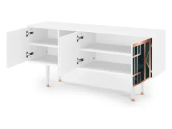 Mueble de TV - 150х69х41 cm - T5 - Emerald Metro, Branco^ Móvel De Tv