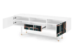 Móvel De Tv| Mueble de TV - 170х59х41 cm - T6 - Emerald Metro, Branco Bege