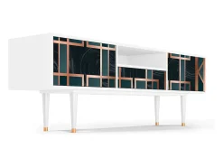 Móvel De Tv| Mueble de TV - 170х59х41 cm - T6 - Emerald Metro, Branco Bege