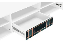 Móvel De Tv| Mueble de TV - 170х59х41 cm - T6 - Emerald Metro, Branco Bege