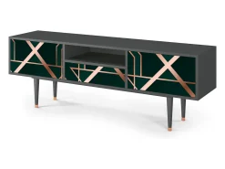 Mueble de TV - 170х59х41 cm - T6 - Emerald Gatsby, Antracite Cinza antracite