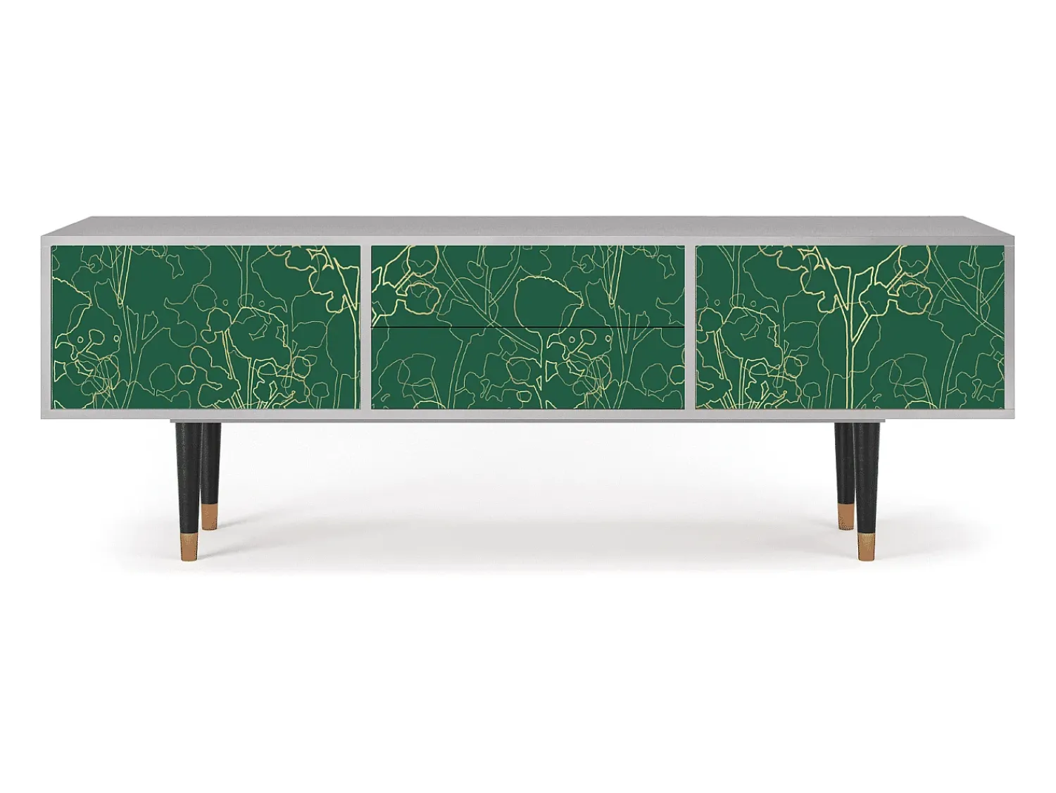 Outlet Mueble de TV - 170х59х48 cm - T4 - Emerald Forest, Cinza Cinzento
