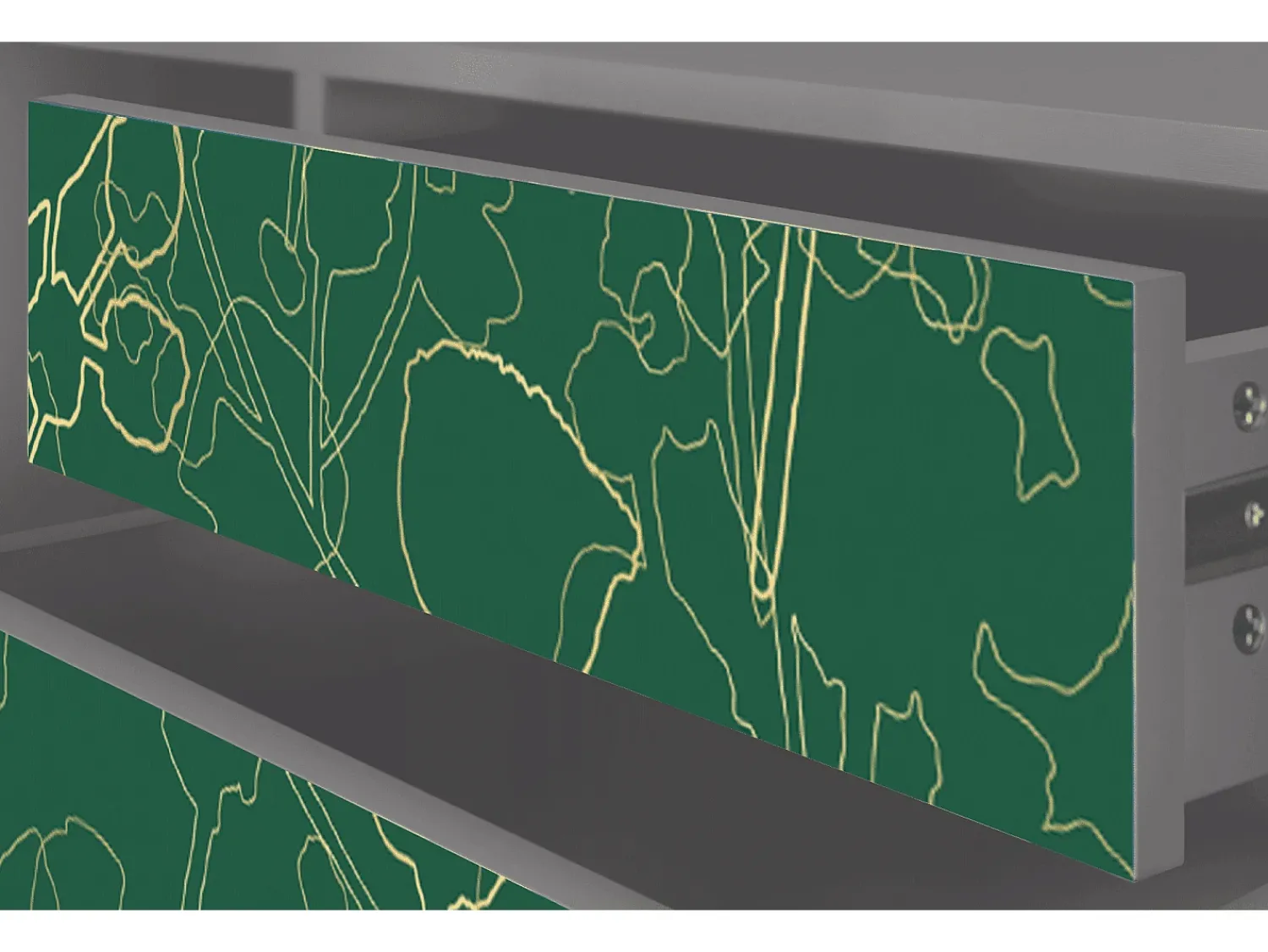 Outlet Mueble de TV - 170х59х48 cm - T4 - Emerald Forest, Cinza Cinzento