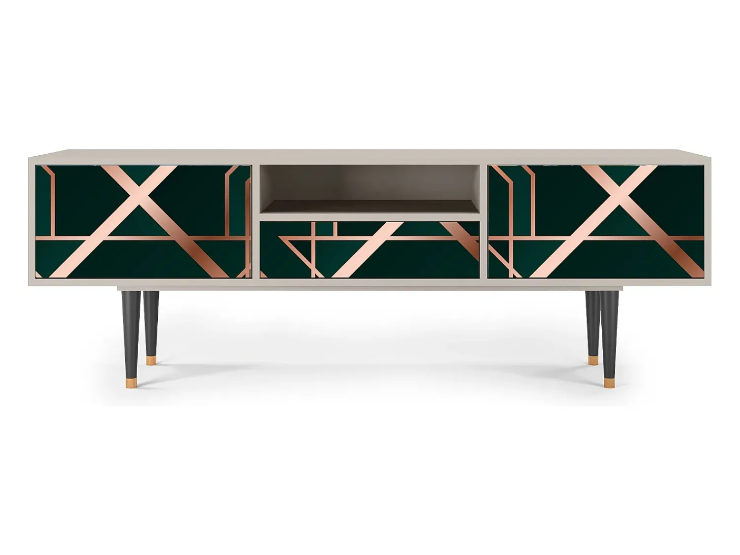 Clearance Mueble de TV - 170х59х41 cm - T6 - Emerald Gatsby, Areia Bege