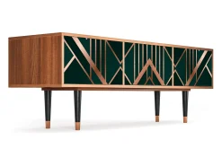 New Mueble de TV - 170х59х48 cm - T4 - Emerald Gatsby, Nogueira Castanho