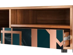 Móvel De Tv* Mueble de TV - 115х59х48 cm - T3 - Emerald Metro, Nogueira Castanho