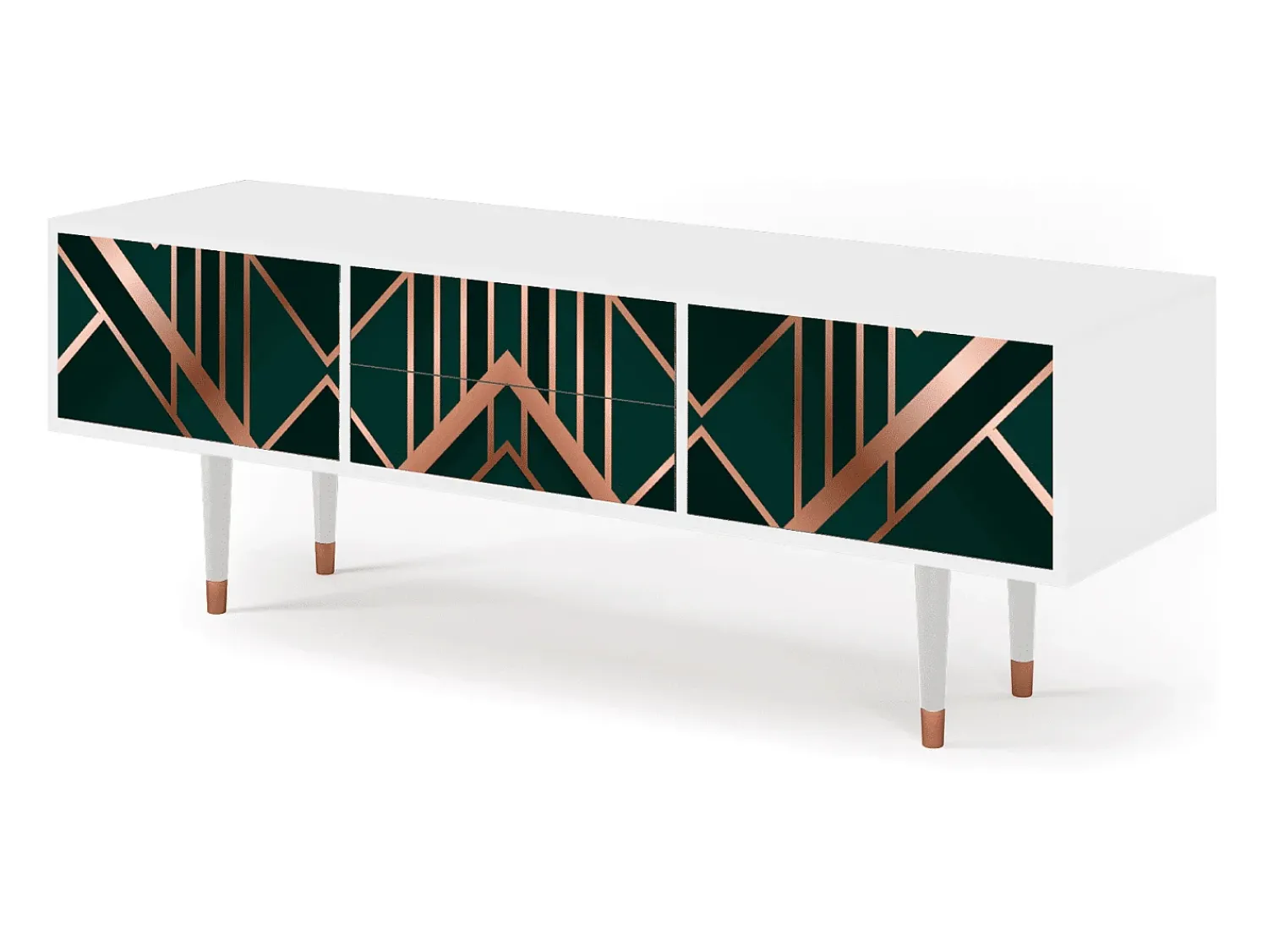Móvel De Tv* Mueble de TV - 170х59х48 cm - T4 - Emerald Gatsby, Branco Bege