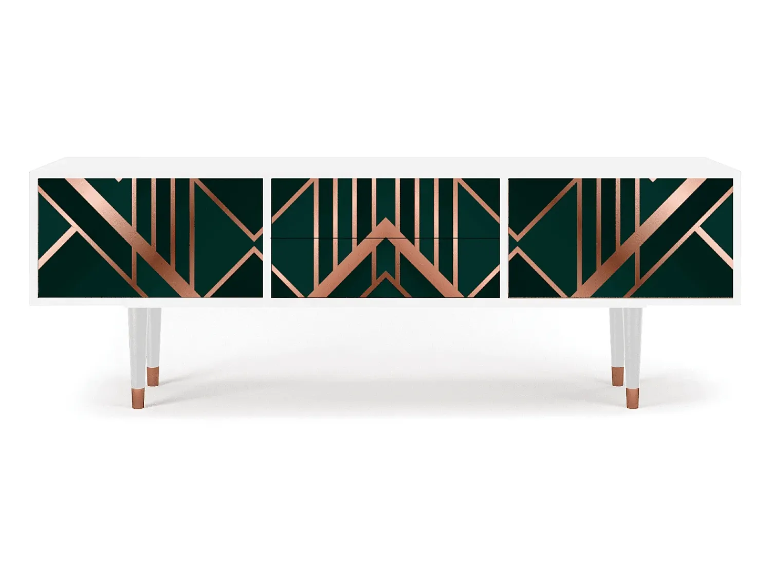 Móvel De Tv* Mueble de TV - 170х59х48 cm - T4 - Emerald Gatsby, Branco Bege
