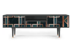 Mueble de TV - 170х59х41 cm - T6 - Emerald Metro, Antracite Cinza antracite