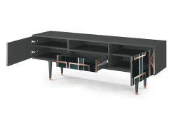 Mueble de TV - 170х59х41 cm - T6 - Emerald Metro, Antracite Cinza antracite