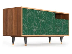 Hot Mueble de TV - 125х56х41 cm - T7 - Emerald Forest, Nogueira Castanho
