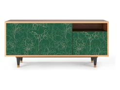 Hot Mueble de TV - 125х56х41 cm - T7 - Emerald Forest, Nogueira Castanho