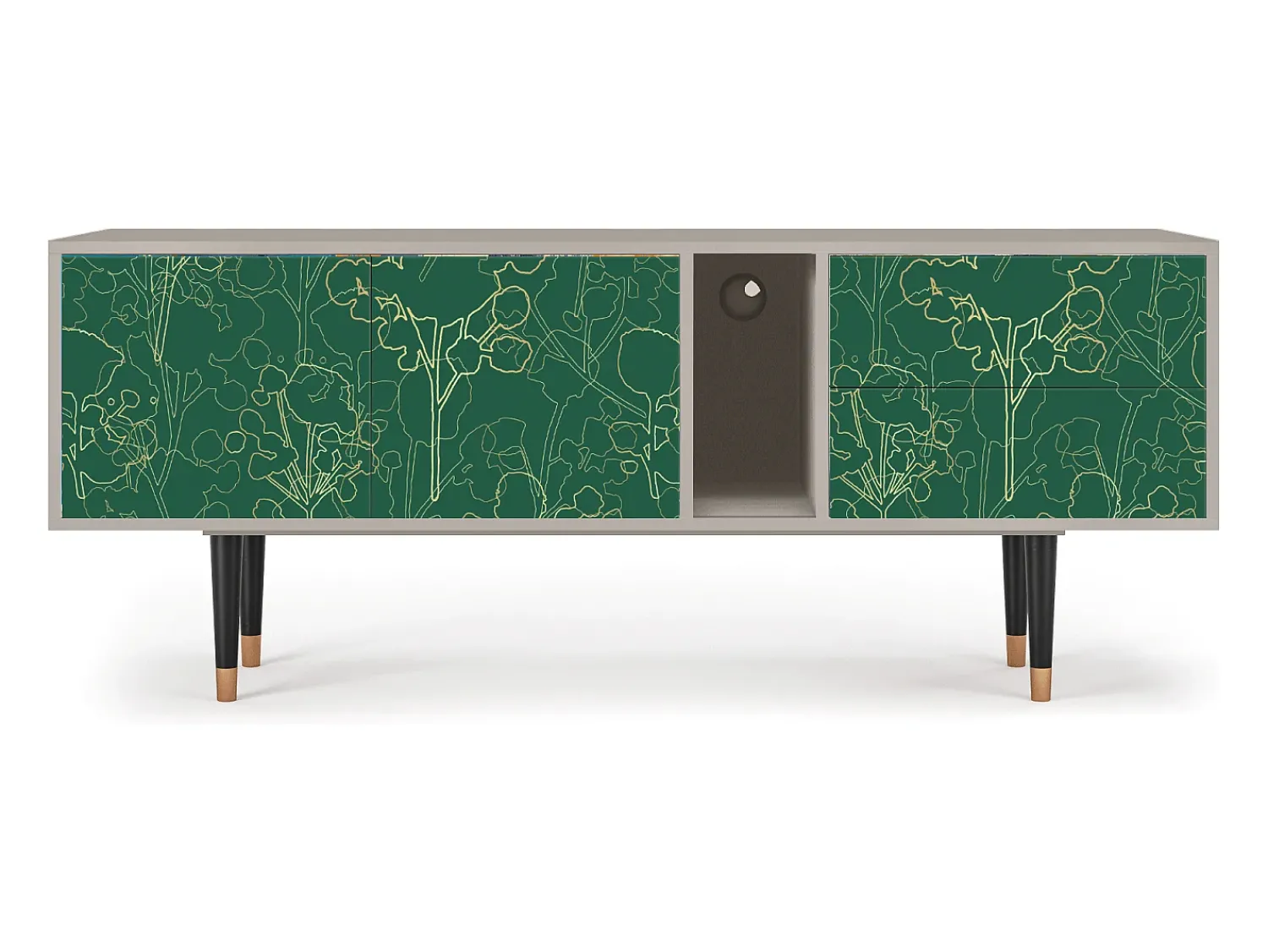 Móvel De Tv* Mueble de TV - 170х69х48 cm - T1 - Emerald Forest, Areia Bege