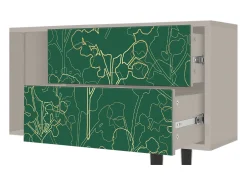 Móvel De Tv* Mueble de TV - 170х69х48 cm - T1 - Emerald Forest, Areia Bege
