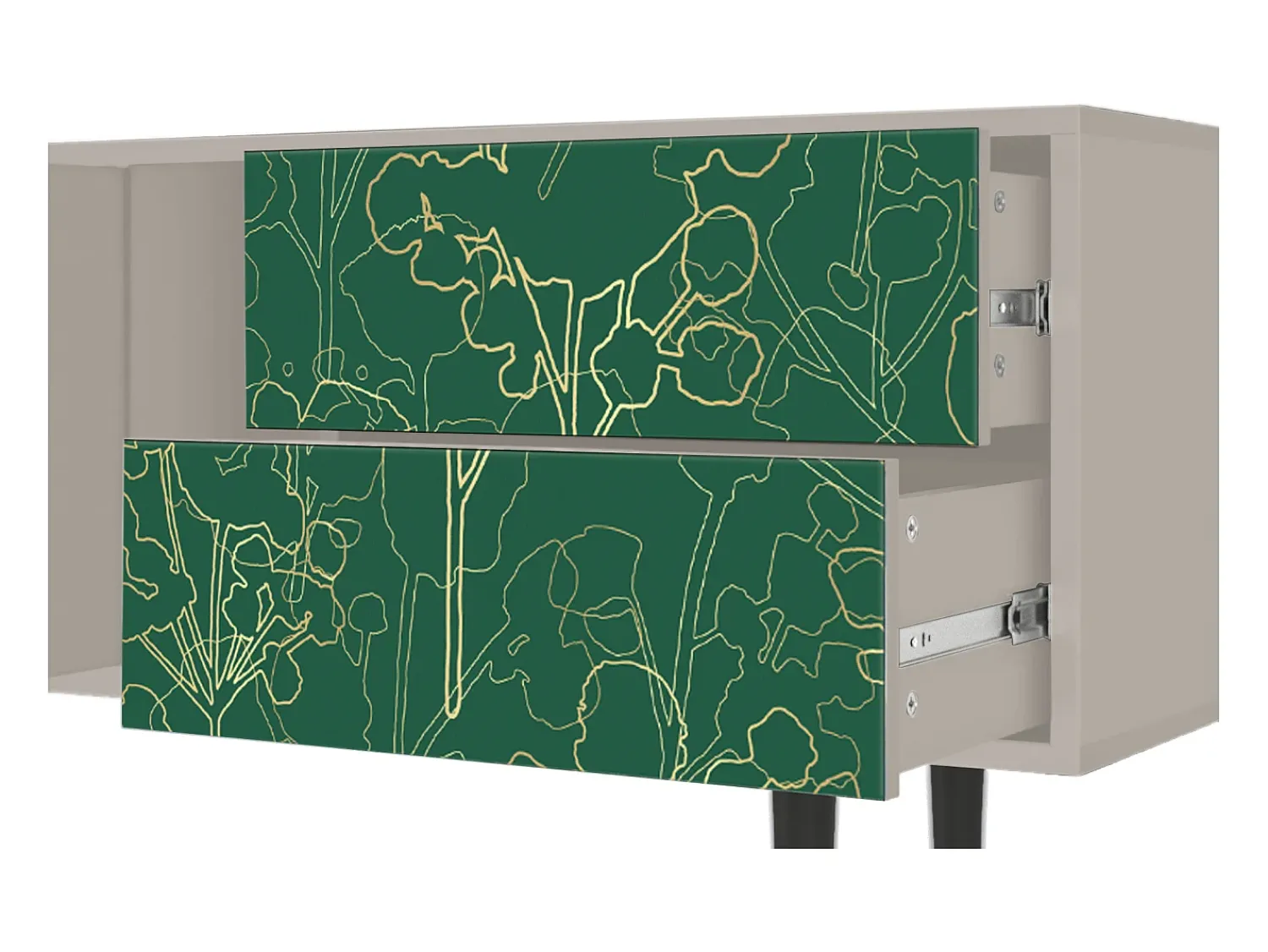 Móvel De Tv* Mueble de TV - 170х69х48 cm - T1 - Emerald Forest, Areia Bege